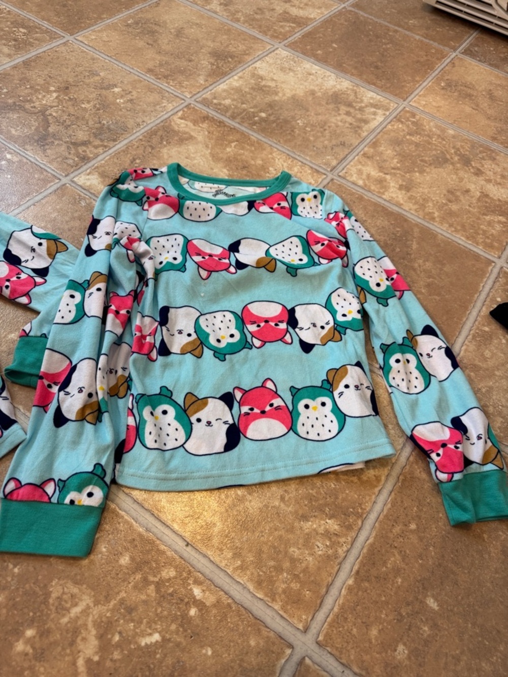 Girls kids long sleeve pajamas pjs lounge sleepwear size 10/12 3 piece set - Picture 3 of 7